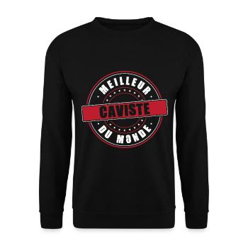 Meilleur caviste profession métier humour - Sweat-shirt Unisexe - noir - Devant - Alina (178cm) & Michal (187cm)