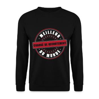 Meilleur chargé de recrutement ressources humaines - Sweat-shirt Unisexe - noir - Devant - Alina (178cm) & Michal (187cm)
