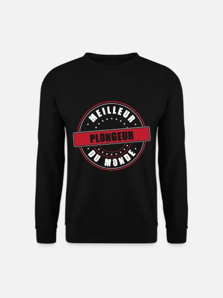 Meilleur plongeur profession métier humour - Sweat-shirt Unisexe - noir