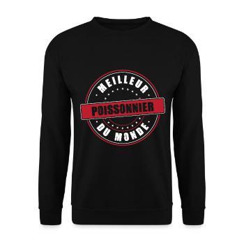 Meilleur poissonnier profession métier humour - Sweat-shirt Unisexe - noir - Devant - Alina (178cm) & Michal (187cm)