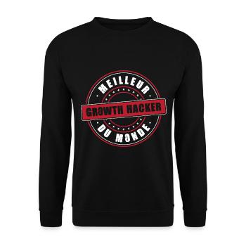 Meilleur growth hacker profession métier humour - Sweat-shirt Unisexe - noir - Devant - Alina (178cm) & Michal (187cm)