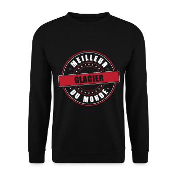 Meilleur glacier profession métier humour - Sweat-shirt Unisexe - noir - Devant - Alina (178cm) & Michal (187cm)