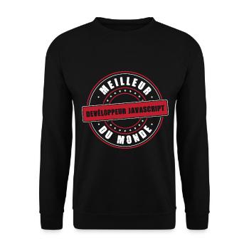 Meilleur développeur javascript profession métier - Sweat-shirt Unisexe - noir - Devant - Alina (178cm) & Michal (187cm)