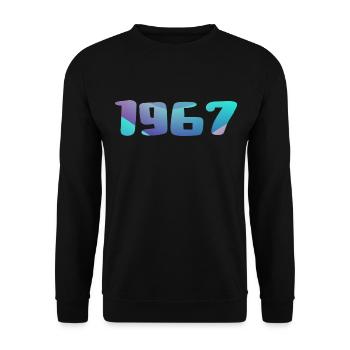 1967 Geburtstagsgeschenk Vintage 1967 Retro 1967 - Unisex Pullover - Schwarz - Vorne - Alina (178cm) & Michal (187cm)