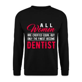 Dentist - Unisex Sweatshirt - black - Front - Alina (178cm) & Michal (187cm)