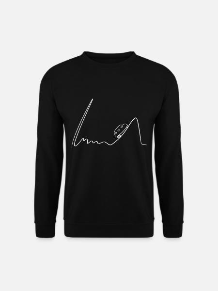car drive line wave curve - Unisex Sweatshirt - black