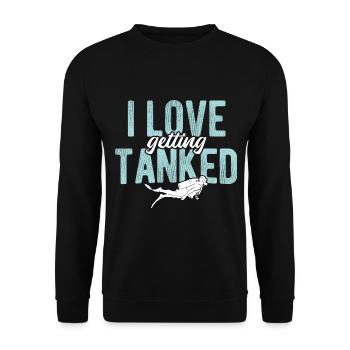 Apnoetaucher Freitaucher Taucher - Unisex Pullover - Schwarz - Vorne - Alina (178cm) & Michal (187cm)