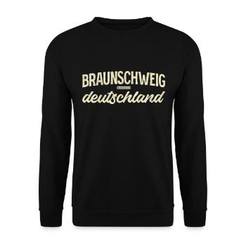 Braunschweig Deutschland - Unisex Pullover - Schwarz - Vorne - Alina (178cm) & Michal (187cm)
