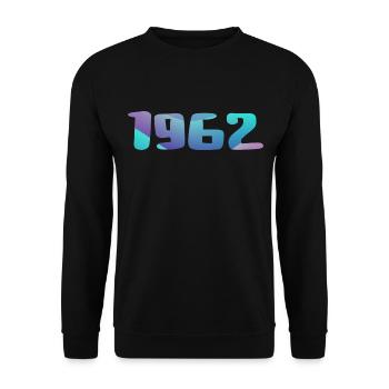 1962 Geburtstagsgeschenk Vintage 1962 Retro 1962 - Unisex Pullover - Schwarz - Vorne - Alina (178cm) & Michal (187cm)