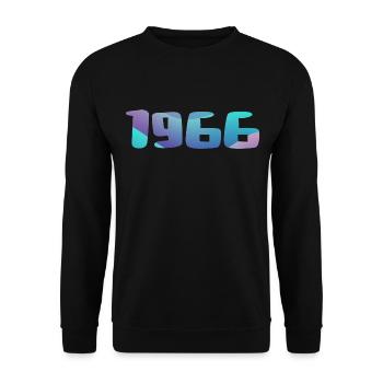 1966 Birthday Gift Vintage 1966 Retro 1966 - Unisex Sweatshirt - black - Front - Alina (178cm) & Michal (187cm)