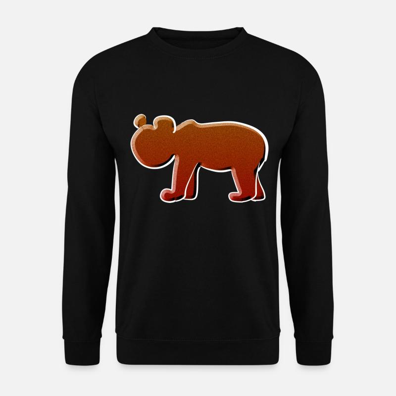 Tier Symbol rot Bär - Unisex Pullover - Schwarz