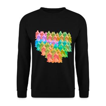 Colorful Colorful Forest Autumn Fantasy Fir Trees Nature - Unisex Sweatshirt - black - Front - Alina (178cm) & Michal (187cm)