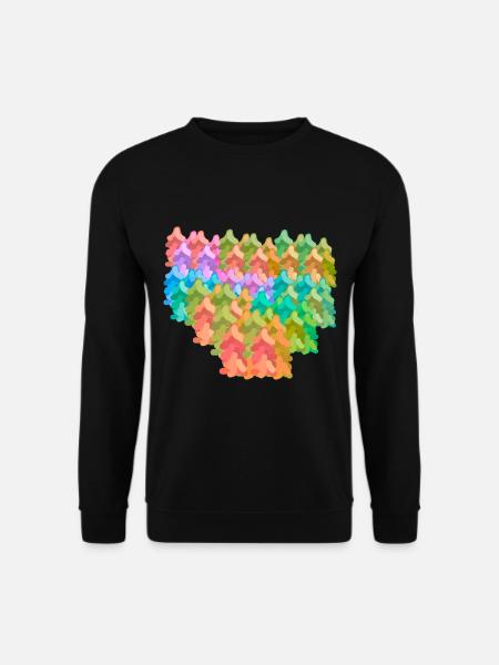Kleurrijke kleurrijke bos herfst fantasie sparren natuur - Uniseks sweater - zwart