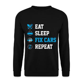 Auto mechanic mechanic car workshop gift - Unisex Sweatshirt - black - Front - Alina (178cm) & Michal (187cm)