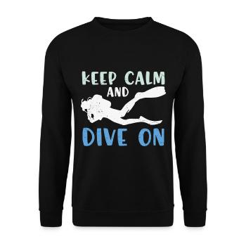 Tauchen Taucher Scuba Diving - Unisex Pullover - Schwarz - Vorne - Alina (178cm) & Michal (187cm)