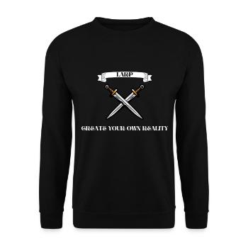 LARP Live Action Role Playing Design - Unisex Pullover - Schwarz - Vorne - Alina (178cm) & Michal (187cm)