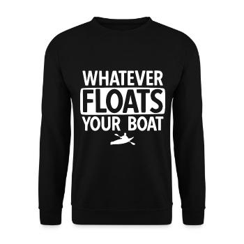 Paddel-Boot Kanu-Fahrer Für Kajak - Unisex Pullover - Schwarz - Vorne - Alina (178cm) & Michal (187cm)