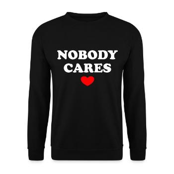 Tout le monde s’en fout - Sweat-shirt Unisexe - noir - Devant - Alina (178cm) & Michal (187cm)
