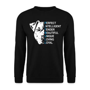 Pitbull - Unisex Sweatshirt - black - Front - Alina (178cm) & Michal (187cm)