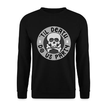 'Til death do us party - Unisex Sweatshirt - black - Front - Alina (178cm) & Michal (187cm)