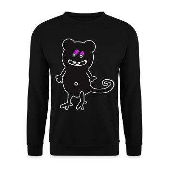 Frech fröhlich Monster Halloween Fantasy Kinder - Unisex Pullover - Schwarz - Vorne - Alina (178cm) & Michal (187cm)