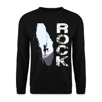 Rock Climbing - Unisex Pullover - Schwarz - Vorne - Alina (178cm) & Michal (187cm)