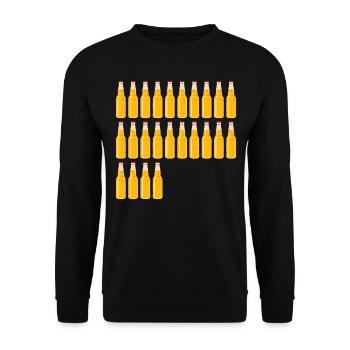 24 Bierflaschen - Bier - 24 Jahre - 24. Geburtstag - Unisex Pullover - Schwarz - Vorne - Alina (178cm) & Michal (187cm)