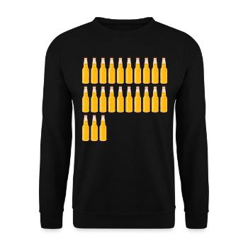 23 Bierflaschen - Bier - 23 Jahre - 23. Geburtstag - Unisex Pullover - Schwarz - Vorne - Alina (178cm) & Michal (187cm)