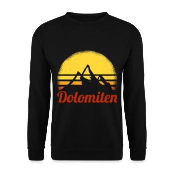 Dolomites Randonnée Cadeau Alpes Randonneurs Tyrol - Sweat-shirt Unisexe - noir - Devant - Alina (178cm) & Michal (187cm)