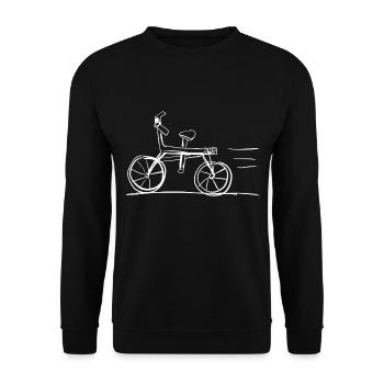cycling symbol sport bike - Unisex Sweatshirt - black - Front - Alina (178cm) & Michal (187cm)