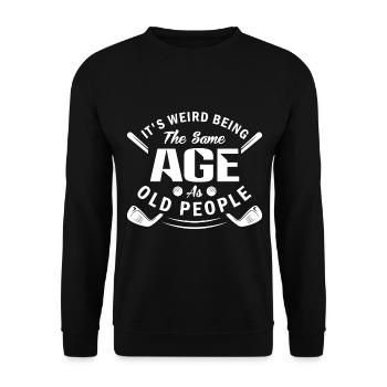 Großvater Papa Amateur Golf Humor Opa Alt - Unisex Pullover - Schwarz - Vorne - Alina (178cm) & Michal (187cm)