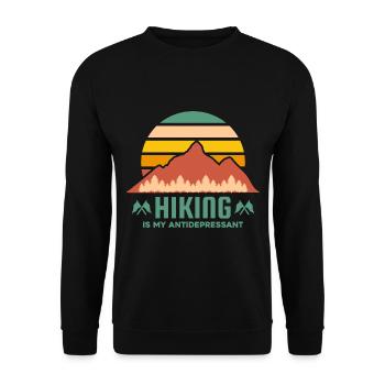 Randonnée Alpinisme Montagnes Forêts Nature - Sweat-shirt Unisexe - noir - Devant - Alina (178cm) & Michal (187cm)
