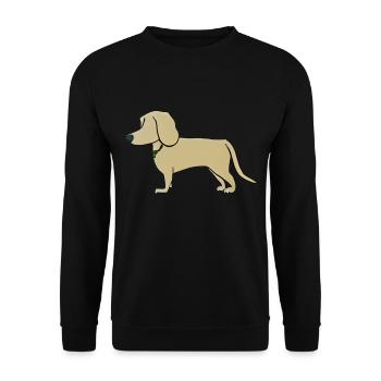 Chien Animal brun Symbole Pet - Sweat-shirt Unisexe - noir - Devant - Alina (178cm) & Michal (187cm)