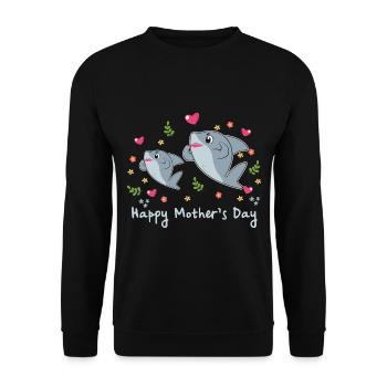 happy Mothersday - Unisex Pullover - Schwarz - Vorne - Alina (178cm) & Michal (187cm)