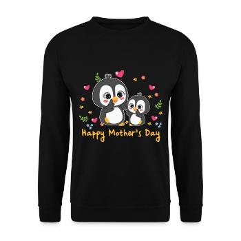 happy Mothersday - Unisex Pullover - Schwarz - Vorne - Alina (178cm) & Michal (187cm)