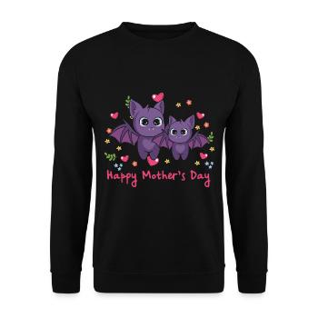 happy Mothersday - Unisex Pullover - Schwarz - Vorne - Alina (178cm) & Michal (187cm)