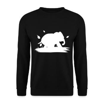 Nature Animal Elephant Symbol - Sweat-shirt Unisexe - noir - Devant - Alina (178cm) & Michal (187cm)