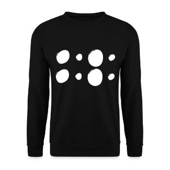 Motifs Cercles Cercles Formes - Sweat-shirt Unisexe - noir - Devant - Alina (178cm) & Michal (187cm)