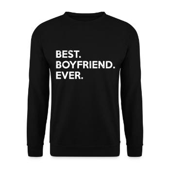 Best Boyfriend Ever.Gifts for super boyfriend. - Unisex Sweatshirt - black - Front - Alina (178cm) & Michal (187cm)