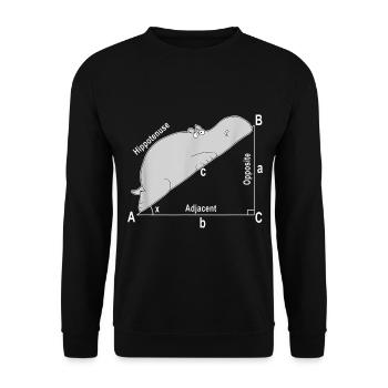 Hippo, cadeau drôle de T-shirt d'hippopotame - Sweat-shirt Unisexe - noir - Devant - Alina (178cm) & Michal (187cm)