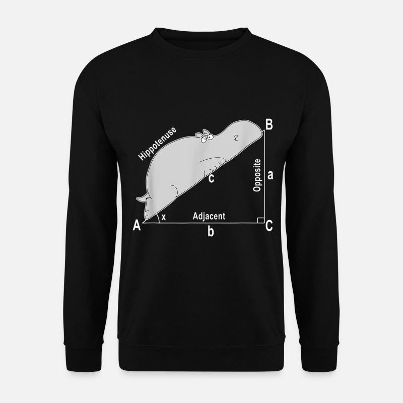 Hippo, Flusspferd Lustig T-shirt Geschenk - Unisex Pullover - Schwarz