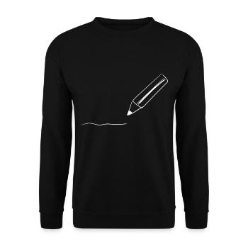 draw pen - Unisex Sweatshirt - black - Front - Alina (178cm) & Michal (187cm)