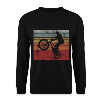 BMX Vélo Vélo Rétro Cadeau Vélo Motocross - Sweat-shirt Unisexe - noir - Devant - Alina (178cm) & Michal (187cm)