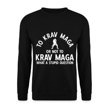 Israelischer Kampfsport Krav Maga - Unisex Pullover - Schwarz - Vorne - Alina (178cm) & Michal (187cm)
