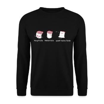Rollenspiel und chillen (b) - Unisex Pullover - Schwarz - Vorne - Alina (178cm) & Michal (187cm)
