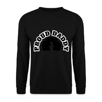 Proud Daddy Kid Black - Unisex Pullover - Schwarz - Vorne - Alina (178cm) & Michal (187cm)