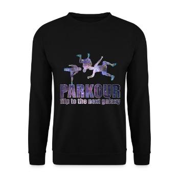 Parkour Freerunning Le Parcour Traceur Geschenk - Unisex Pullover - Schwarz - Vorne - Alina (178cm) & Michal (187cm)