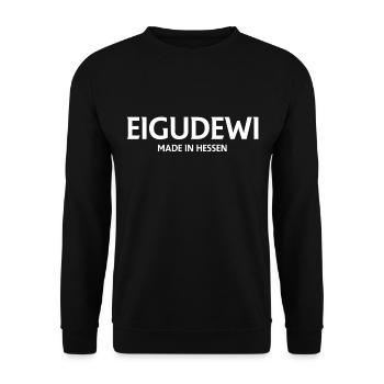 iGude wie Hessen Frankfurt Fans Geschenk - Unisex Pullover - Schwarz - Vorne - Alina (178cm) & Michal (187cm)