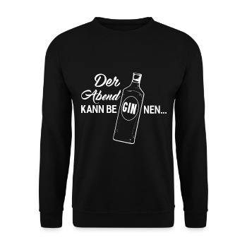 Gin Alkohol Tonic Cocktail Barkeeper Geschenk - Unisex Pullover - Schwarz - Vorne - Alina (178cm) & Michal (187cm)