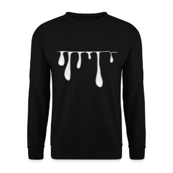 tropfen schleim linie muster - Unisex Pullover - Schwarz - Vorne - Alina (178cm) & Michal (187cm)